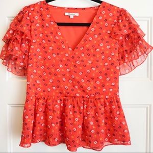 Madewell Floral Perplum Top